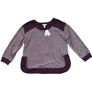 CJ Banks Ultra Soft Textured Purple/Lavender Sweater